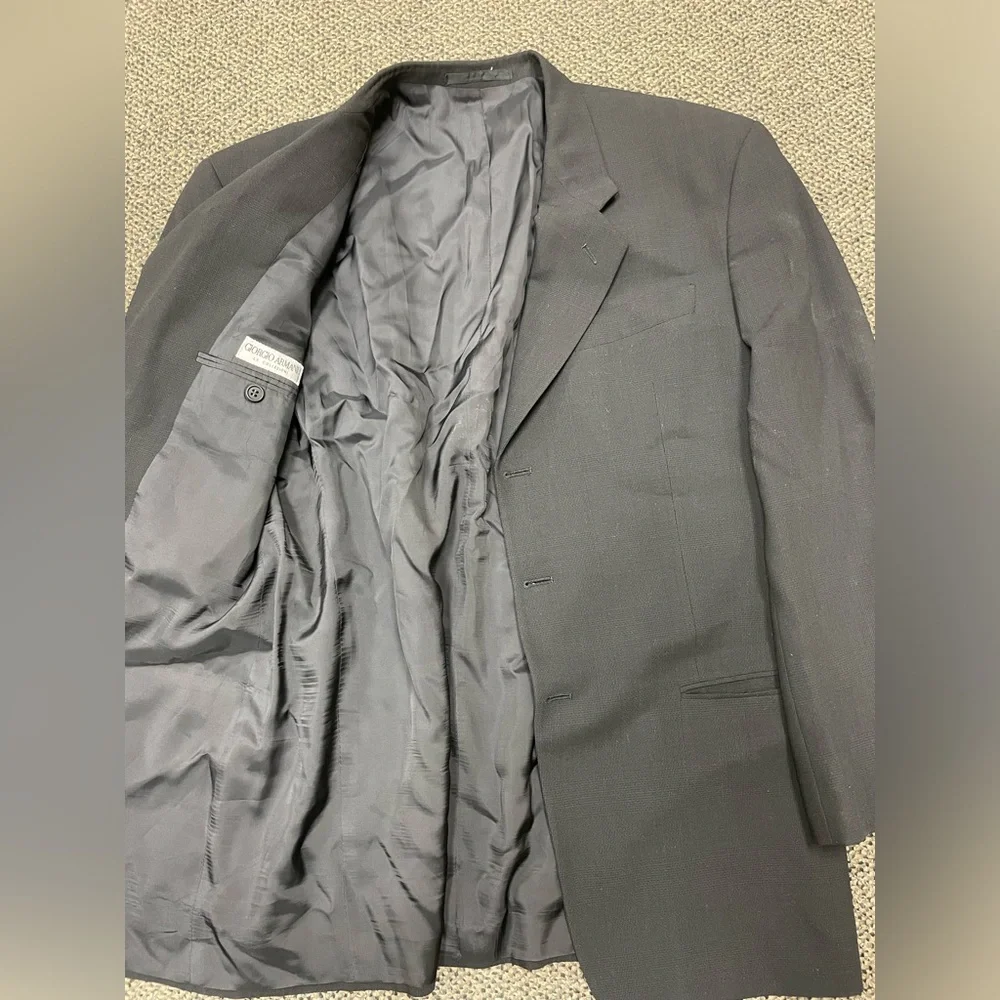 GIORGIO ARMANI LE COLLEZIONI Made in Italy Vintage Tonal Check 3-Btn Jacket 42 R